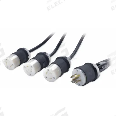 APC BY SCHNEIDER ELECTRIC Splitter Power Cord: 2 ft_4 ft_6 ft Lg, 3/12, L21-20P Plug, SJ - General Purpose Power Cords with Splitters
