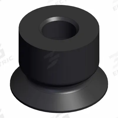 SMC Pad Unit: Flat, w/o Adapter, 8 mm Pad Dia, NBR, Black, 50, 6 mm Pad Ht - Flat Type Automotive & Industrial Vacuum Pads