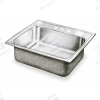 ELKAY Bowl Drop-In Sink: 25 in Overall Lg, 22 in Overall Wd, 7 3/4 in Bowl Dp, 21 in Bowl Lg, 18 ga (MPN LR25223). Key specifications — Brand: ELKAY; Color Family: Silver/Gray.
