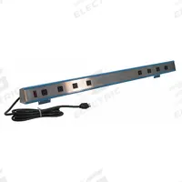 BENCHPRO Outlet Strip: 8 Outlets, 9 ft Cord Lg, 15 A Current, Not UL Rated for Healthcare, Gray (MPN S8-66). Key specifications — Brand: BENCHPRO; Mounting Style: Clip.