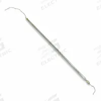 FOSTORIA Electric Infrared Tubular Heater Element: For 223/Mfr. No. 222/MM-24A, 1,600 W Output (MPN 630-16489). Key specifications — Connection Type: 5-1/2 in Pigtail; Color: Clear; Heater Mounting Position: Horizontal Burn; Product Type: Electric Infrared Tubular Heater Element; For Use With: 223; Voltage: 480V AC; Includes: 5-1/2 in Wire Leads; Brand: FOSTORIA.