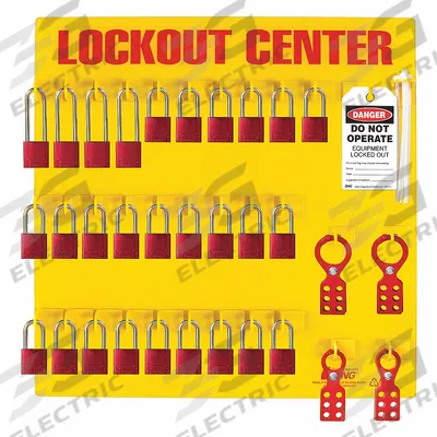 ZING Lockout Station: 52 Components Included, Gen, Lockout Station, Keyed Different Padlocks - General Lockout Stations