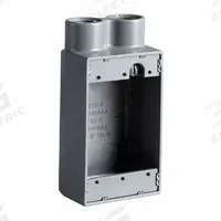 HUBBELL KILLARK Device Box: Iron, Rectangular, 1 Gangs, 1/2 in Hub Size, 18 cu in Capacity, Gray (MPN FSS-1M). Key specifications — Color: Gray; Brand: HUBBELL KILLARK.