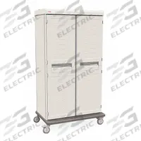 METRO Supply Cabinet: 42 1/2 in x 27 7/8 in x 78 1/4 in, 4 Shelves, 0 Drawers, 2 Doors, Taupe (MPN SXRD76CM3). Key specifications — Cabinet Color: Taupe; Brand: METRO.