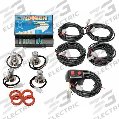 WOLO Hide-A-Way Strobe Light: Concealed Warning Light, Blue, 5 3/8 in Overall Wd - Vehicle Concealed Mount Flashing Lights