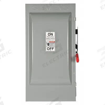 Siemens Safety Switch: Non-Fusible, 200 A, Three Phase, 600V AC, Galvanized Steel - Non-Fusible Safety Switches