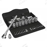 WERA Socket Wrench Set: 3/8 in Drive, 29 Piece, 6-Point, SAE, 1/4 in to 3/4 in (MPN 05004050001). Key specifications — attr1224269: 3/8 in; attr1204638: Drive Tools Included; attr1227399: Zyklop; attr1204650: 1/4 in to 3/4 in; attr1204658: 16 Bits; attr1204673: Socket Bits Not Included; attr1204681: Wrenches Not Included; attr1204688: WERA.