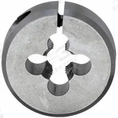 CLE-LINE Round Threading Die: M4.5x0.75 Metric, 13/16 in OD, Adj, High Speed Steel (MPN C65742)