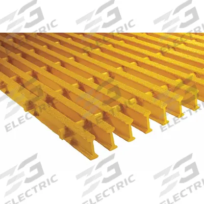 FIBERGRATE Fiberglass Pultruded Grating: Structural Grating, 4 ft x 10 ft Nominal Size (WxL) - Flame-Resistant Structural Grating