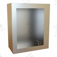 HAMMOND Electrical Enclosure: Stainless Steel, 24 in x 20 in x 10 in, NEMA 12/13/3R/4/4X, Hinged (MPN EN4SD242010WSS). Key specifications — Brand: HAMMOND; Closure Method: 1/4-Turn Latch; Enclosure Material: Stainless Steel; Knockouts: Not Included.