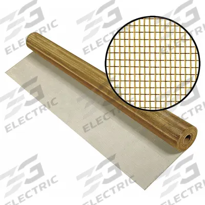 PHIFER Replacement Screen: Copper/Zinc, Copper, 18 x 14 Mesh Size, 6 ft Wd - Copper/Zinc Door and Window Screen
