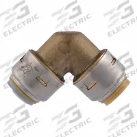 SHARKBITE MAX Push-Fit Adapter Fitting: Elbow, 1/2 in OD x 5/8 in OD Size, Brass, Adapter (MPN UR4248). Key specifications — Brand: SHARKBITE MAX.