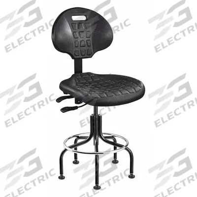 BEVCO Drafting Chair: Black, Plastic Material, Armless Arm, 18 1/2 in Seat Wd - Armless Drafting Chairs