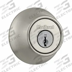 KWIKSET Single Cylinder Deadbolt: Cylindrical, 1 3/4 in Door Thick - Max, Nickel (MPN 660-15-RCAL-RCS/5303-K3). Key specifications — ADA Compliant: Yes; Brand: KWIKSET; Cylinder Core Type: Conventional Core Cylinder; Finish: Satin Nickel-Plated; Includes Core: Core Included.