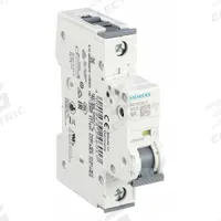 SIEMENS IEC Supplementary Protector: 3 A Amps, 5kA at 230/400V AC, Screw Clamp, 5SY6, 230/400V AC, C (MPN 5SY61037). Key specifications — Brand: SIEMENS; Terminal Connection: Screw Clamp; DC Voltage Rating: Not Rated; Max. AIR Rating: 5kA at 230/400V AC; Series: 5SY6; AC Voltage Rating: 230/400V AC; Curve Type: C.