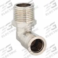 APPROVED VENDOR Push-Fit Elbow Fitting: 1/2 in OD x 1/2 in Pipe Size, Push-to-Connect x MNPT, Brass (MPN 22FR90). Key specifications — Brand: APPROVED VENDOR; Thread Size A: 1/2"-14.