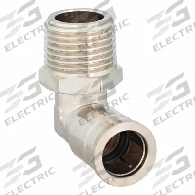 APPROVED VENDOR Push-Fit Elbow Fitting: 1/2 in OD x 1/2 in Pipe Size, Push-to-Connect x MNPT - Nickel-Plated Brass Tube Fittings