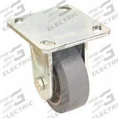 APPROVED VENDOR Plate Caster: Rigid, No Brake, Rubber, 5 in Wheel Dia, 1 5/8 in Wheel Wd, Slot, Ball (MPN BKS-ALEV 125K-14-SG). Key specifications — Wheel Bearing Type: Ball; Wheel/Tread Color: Black; Brand: APPROVED VENDOR; Caster Type: Rigid.