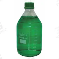 BENCHMARK SCIENTIFIC Media Bottle: 2 L, Screw-On, GL45, 111 mm, Assorted, Safety Coated (MPN B3000-2000-G). Key specifications — Closure Type: Screw-On; Mouth Size: Narrow; Screw Closure Size: GL45; Brand: BENCHMARK SCIENTIFIC; Body Color: Assorted.