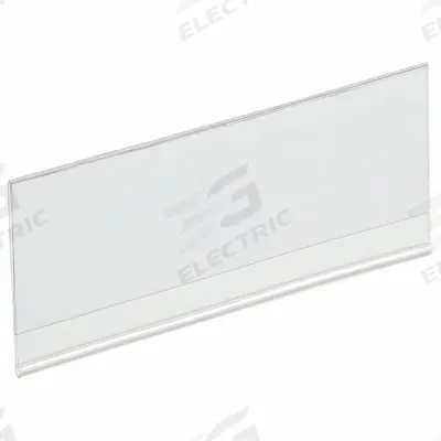 TRI-DEX Label Holder: 4 in x 1 7/8 in, Clear, Slide-In, 25 Label Holders, Snap-On - Snap-On Label Holders