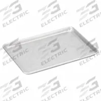 CHICAGO METALLIC Sheet Pan: Sheet Pan Pan, One Half Sheet Pan Size, Aluminum, Glazed, Solid, Silver (MPN 40855). Key specifications — Bead Closure: Closed Bead; Coating: Glazed; Pan Style: Sheet Pan; Perforation: Solid; Brand: CHICAGO METALLIC; Color: Silver; Material: Aluminum; NSF Certified: No.