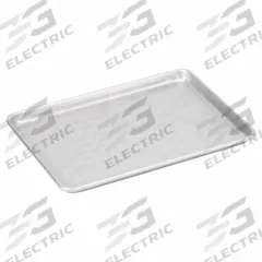 CHICAGO METALLIC Sheet Pan: Sheet Pan Pan, One Half Sheet Pan Size, Aluminum, Glazed, Solid, Silver (MPN 40855). Key specifications — Bead Closure: Closed Bead; Coating: Glazed; Pan Style: Sheet Pan; Perforation: Solid; Brand: CHICAGO METALLIC; Color: Silver; Material: Aluminum; NSF Certified: No.