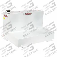 Transfer Tank: White, L-Shape, 75 gal Capacity, Steel, 12 ga Thick, Powder-Coated (MPN 352-3-02). Key specifications — For Use With: Diesel Fuel; Brand: WEATHER GUARD.