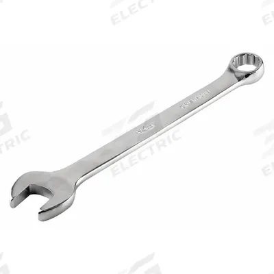 KTI Combination Wrench: Alloy Steel, Chrome, 20 mm Head Size, 9 7/8 in Overall Lg - Metric 12-Point Combination Wrenches