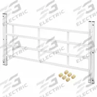 PRIME-LINE Window Security Guard: Hinged, 32 1/2 in to 54 in, 21 1/4 in Ht, 4 Bars, White, Inside (MPN S 4780). Key specifications — Brand: PRIME-LINE; Material: Carbon Steel; Mounting Location: Inside; Adjustability: Hinged; Color: White.