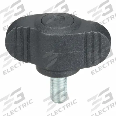 KIPP Hand Knob: Wing, Plastic w/ Steel Thread, #10-32 Thread, 10 mm Thread Lg - Wing Knobs with Threaded Stud