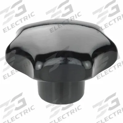 JW WINCO Hand Knobs; Star Knobs: 7 Point, Plastic w/ Steel Thread, 3/8"-16 Thread - 7-Arm Knobs with Threaded Hole