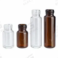 QORPAK Borosilicate Headspace Vial: 20 mL, No Closure, 22.35 mm Body Dia, Round, Amber, Headspace (MPN 323671). Key specifications — Body Color: Amber; Screw Closure Size: 18 mm; Brand: QORPAK; Bottom Shape: Round; Self-Standing: Self-Standing.
