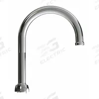 CHICAGO FAUCETS Spout: Spout, Gooseneck, Swivel Spout, Brass, Polished Chrome, 1.5 gpm Flow Rate (MPN GN2H8FCJKABCP). Key specifications — Includes: Mounting Hardware; Product Type: Spout; Spout Style: Swivel; Body Material: Brass; Color/Finish: Polished Chrome; Brand: CHICAGO FAUCETS.