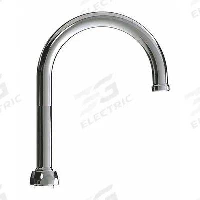 CHICAGO FAUCETS Spout: Spout, Gooseneck, Swivel Spout, Brass, Polished Chrome - Gooseneck Faucet Spouts
