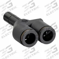 LEGRIS Push-Fit Wye Fitting: 5/32 in OD x 5/32 in OD x 5/32 in OD Size, 1 11/32 in Overall Lg, 10 PK (MPN 3142 04 00). Key specifications — Brand: LEGRIS.