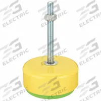 AIRLOC Male-End Leveling Mount: Fixed Stud, M16x1.5 Thread Size, 123 mm, 1,500 daN Capacity (MPN 1.15120.68). Key specifications — Finish: Yellow Zinc-Plated; Base Shape: Round; Load Capacity: 1,500 daN.