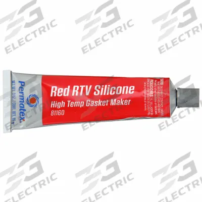 PERMATEX RTV Gasket Maker: High-Temp Red RTV, 3 oz, Tube - High-Temperature RTV Gasket Makers