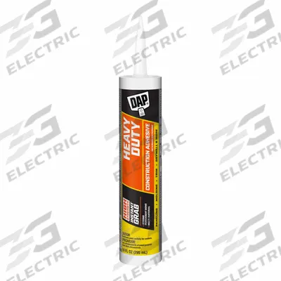 DAP Construction Adhesive: Heavy Duty, 9 fl oz, Cartridge, White - General Purpose Construction Adhesives