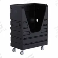 R&B WIRE PRODUCTS INC. Cube Truck: 48 in L x 29 in W x 69 in H, (2) Rigid/(2) Swivel, Black, Rubber (MPN 849BLK). Key specifications — Manufacturer Part Number: 849BLK; Brand: R&B WIRE PRODUCTS INC.; Caster/Wheel Configuration: (2) Rigid; Color: Black.