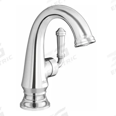 AMERICAN STANDARD Mid Arc Bathroom Faucet: Delancey, Brass, Polished Chrome Finish, Single-Post - Single-Post Handle Bathroom Faucets