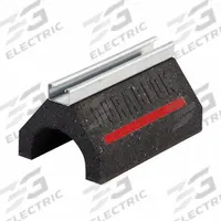 B-LINE BY EATON Support Blocks with Strut Channel: Rubber Base, Galvanized Cast Iron (MPN 12359536). Key specifications — Support Material: Cast Iron; Base Material: Rubber; Base Size: 9.6 in L x 6 in W; Brand: B-LINE BY EATON.