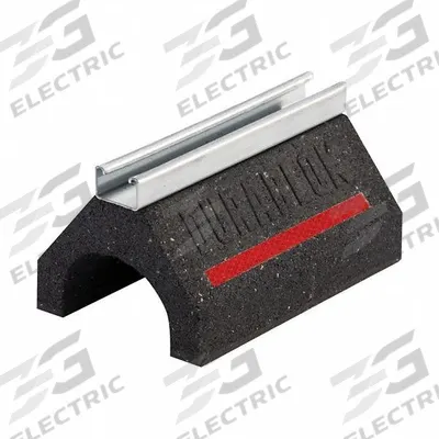 B-LINE BY EATON Support Blocks with Strut Channel: Rubber Base