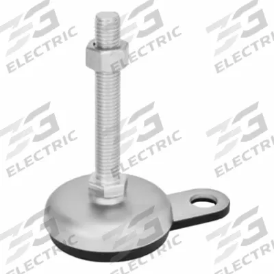 JW WINCO Male-End Leveling Mount: Swiveling Stud, 1/2"-13 Thread Size, 3.15 in - Non-Skid Male Leveling Mounts