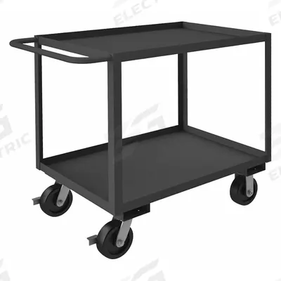 APPROVED VENDOR Utility Cart: 3,000 lb, 36 in L x 24 in W Shelf, 2 Shelves, Gray - Heavy-Duty General Purpose Utility Carts