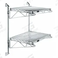 APPROVED VENDOR Wire Wall Shelf: 60 in x 14 in, 2 Shelves, 300 lb Load Capacity per Shelf, Post (MPN GACB14-34-1460S). Key specifications — Mounting Mechanism: Post; Material: Stainless Steel; Finish: Satin; Color: Silver; Brand: APPROVED VENDOR.