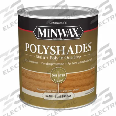 MINWAX Wood Stain: Wood Stain and Sealer, Interior, Oil, 1 qt Container Size, Wood - Combination Wood Stain & Sealers