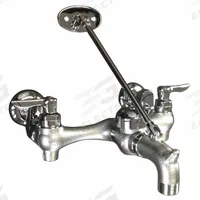 AMERICAN STANDARD Straight Service Sink Faucet: Wall, Centerset, Cast Brass, Chrome, Straight (MPN 8354112.004). Key specifications — Color/Finish: Chrome; Includes: Bucket Hook.