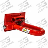EQUIPMENT LOCK COMPANY Drive Control Lever Lock: Skid Steer, Steel, Red, 12 in Lg, Keyed Alike (MPN ESLock- KA). Key specifications — attr1311885: Steel; attr1311886: Red; attr1311887: Keyed Alike; attr1311882: EQUIPMENT LOCK COMPANY; attr1311890: Skid Steer; attr1311892: (2) Keys, Screws.