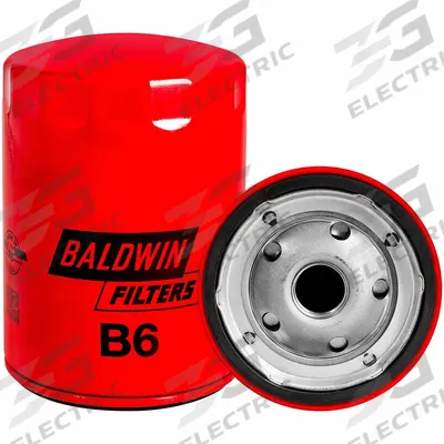 BALDWIN FILTERS Oil Filter: B6, 13/16"-16 Thread Size, 5 3/8 in Overall Ht - Spin-On Oil Filters