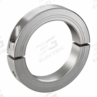 RULAND MANUFACTURING Shaft Collar: 2-Piece, Metric with Inch Bore, Round, Clamp-On - Stainless Steel Shaft Collars